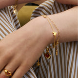 Triple Heart Chain Bracelet | Ottoman Hands Jewellery