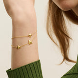 Triple Heart Chain Bracelet | Ottoman Hands Jewellery