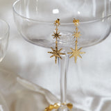 Triple Star Drop Earrings