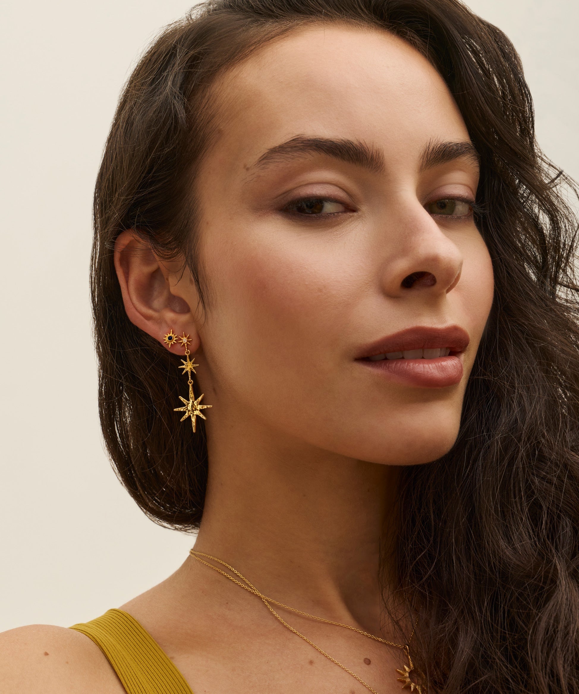 Triple Star Drop Earrings | Sustainable Jewellery by Ottoman Hands