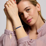 Waterproof Lapis and Pink Jade Beaded Bracelet | Sustainable Jewellery by Ottoman Hands