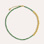 Waterproof Emerald Beaded Necklace | Sustainable Jewellery by Ottoman Hands