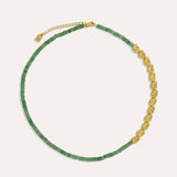 Waterproof Emerald Beaded Necklace | Sustainable Jewellery by Ottoman Hands