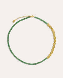 Waterproof Emerald Beaded Necklace | Sustainable Jewellery by Ottoman Hands