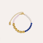 Waterproof Lapis and Pink Jade Beaded Bracelet | Sustainable Jewellery by Ottoman Hands