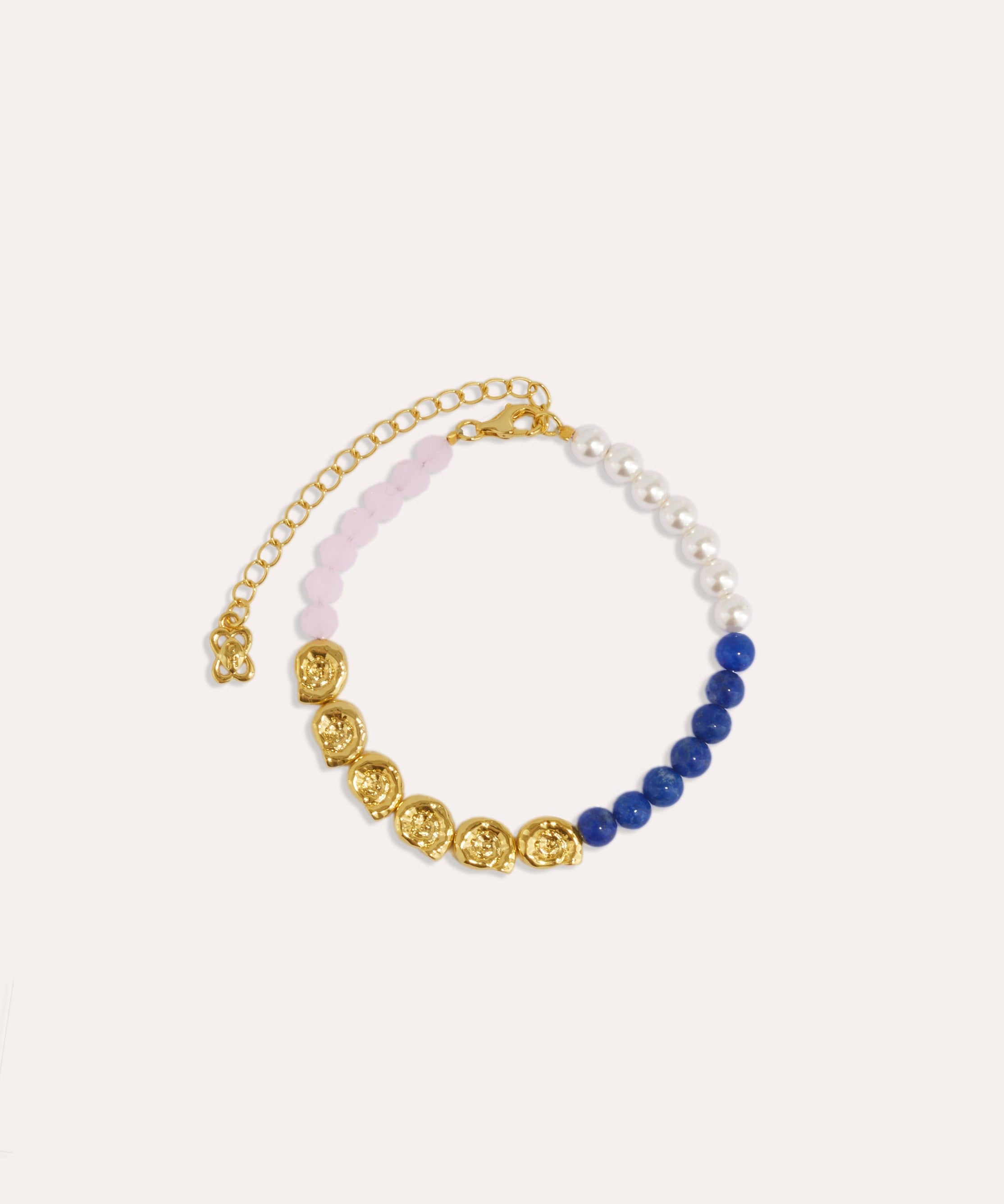 Waterproof Lapis and Pink Jade Beaded Bracelet | Sustainable Jewellery by Ottoman Hands