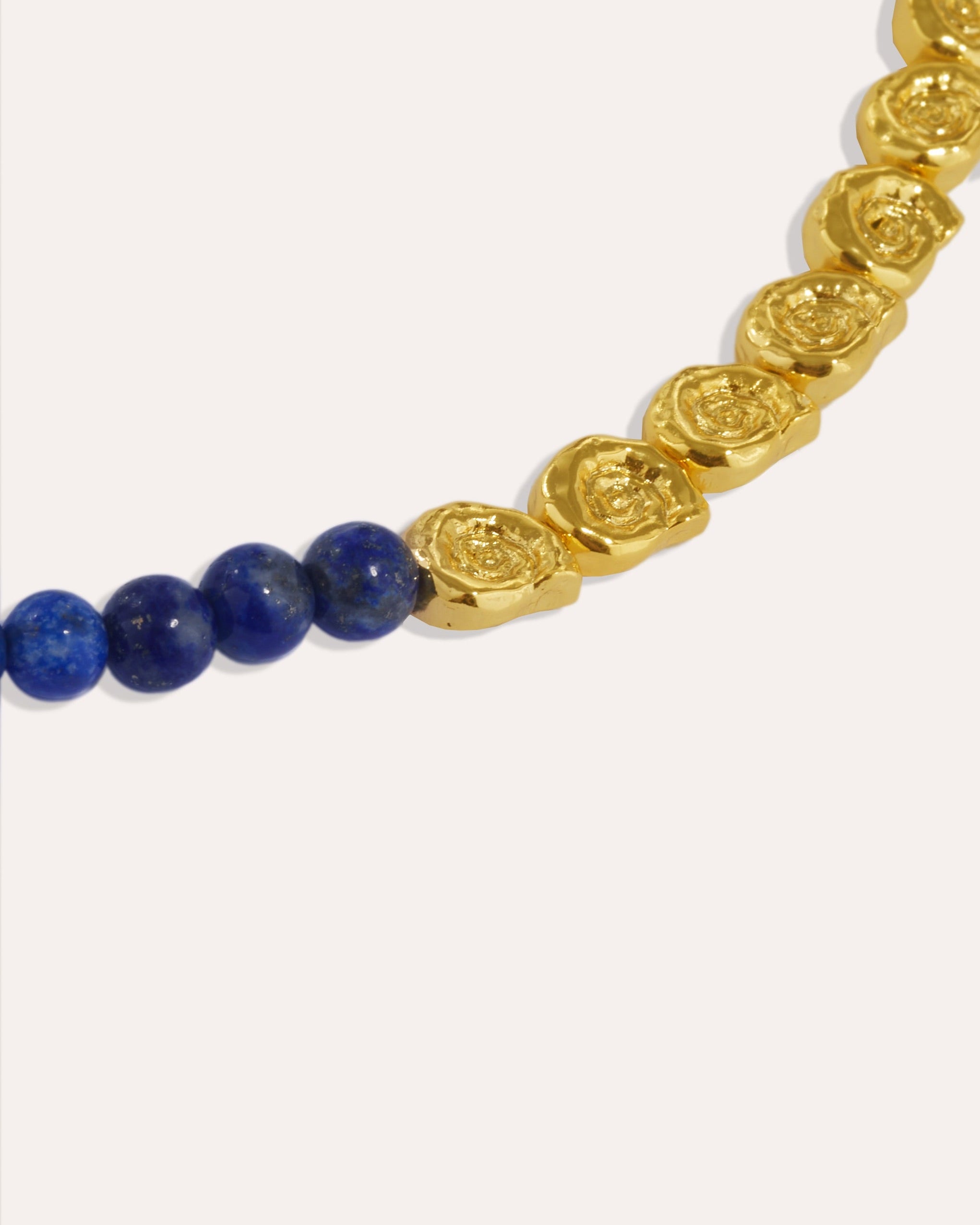 Waterproof Lapis and Pink Jade Beaded Necklace | Sustainable Jewellery by Ottoman Hands