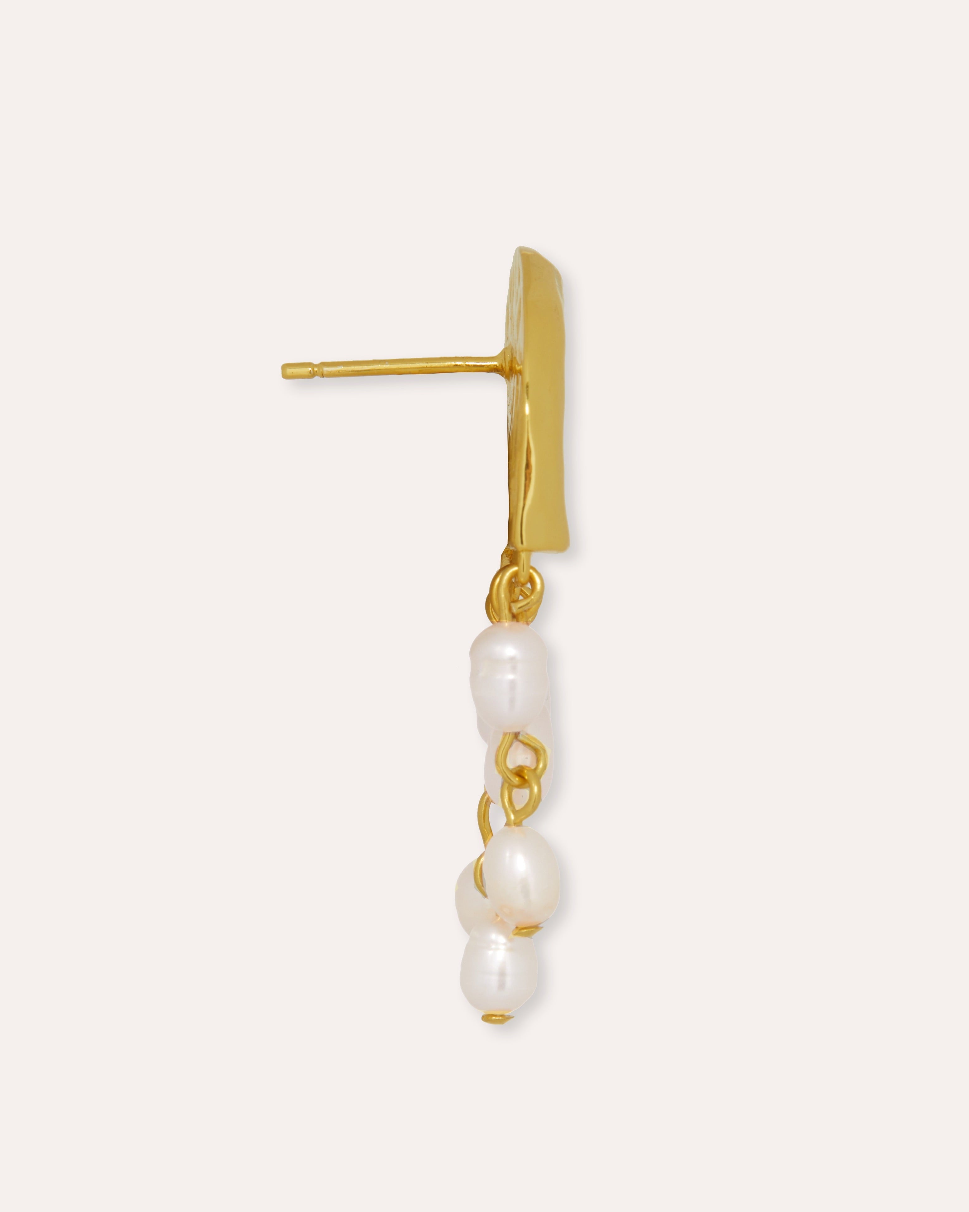 Waterproof Shell Pearl Beaded Stud Earrings | Sustainable Jewellery by Ottoman Hands