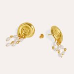 Waterproof Shell Pearl Beaded Stud Earrings | Sustainable Jewellery by Ottoman Hands