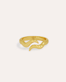 Waterproof Wave Crossover Ring | Sustainable Jewellery by Ottoman Hands