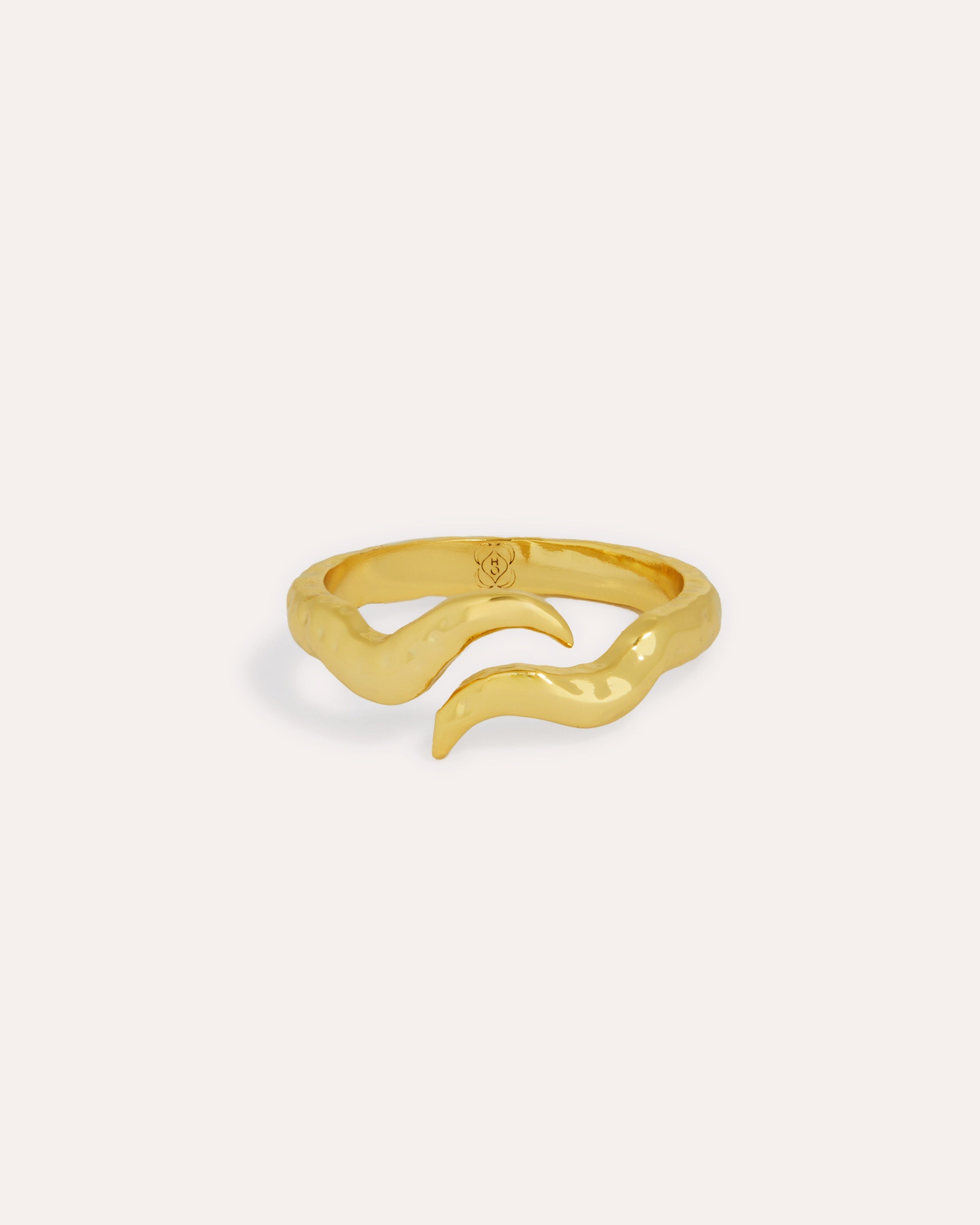 Waterproof Wave Crossover Ring | Sustainable Jewellery by Ottoman Hands