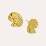 Waterproof Wave Stud Earrings | Sustainable Jewellery by Ottoman Hands