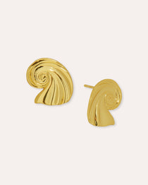 Waterproof Wave Stud Earrings | Sustainable Jewellery by Ottoman Hands