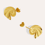 Waterproof Wave Stud Earrings | Sustainable Jewellery by Ottoman Hands