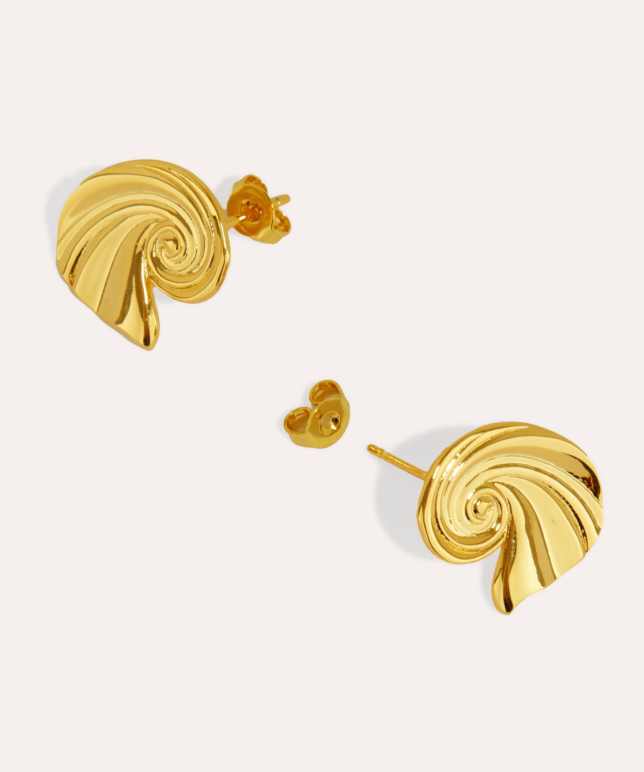 Waterproof Wave Stud Earrings | Sustainable Jewellery by Ottoman Hands