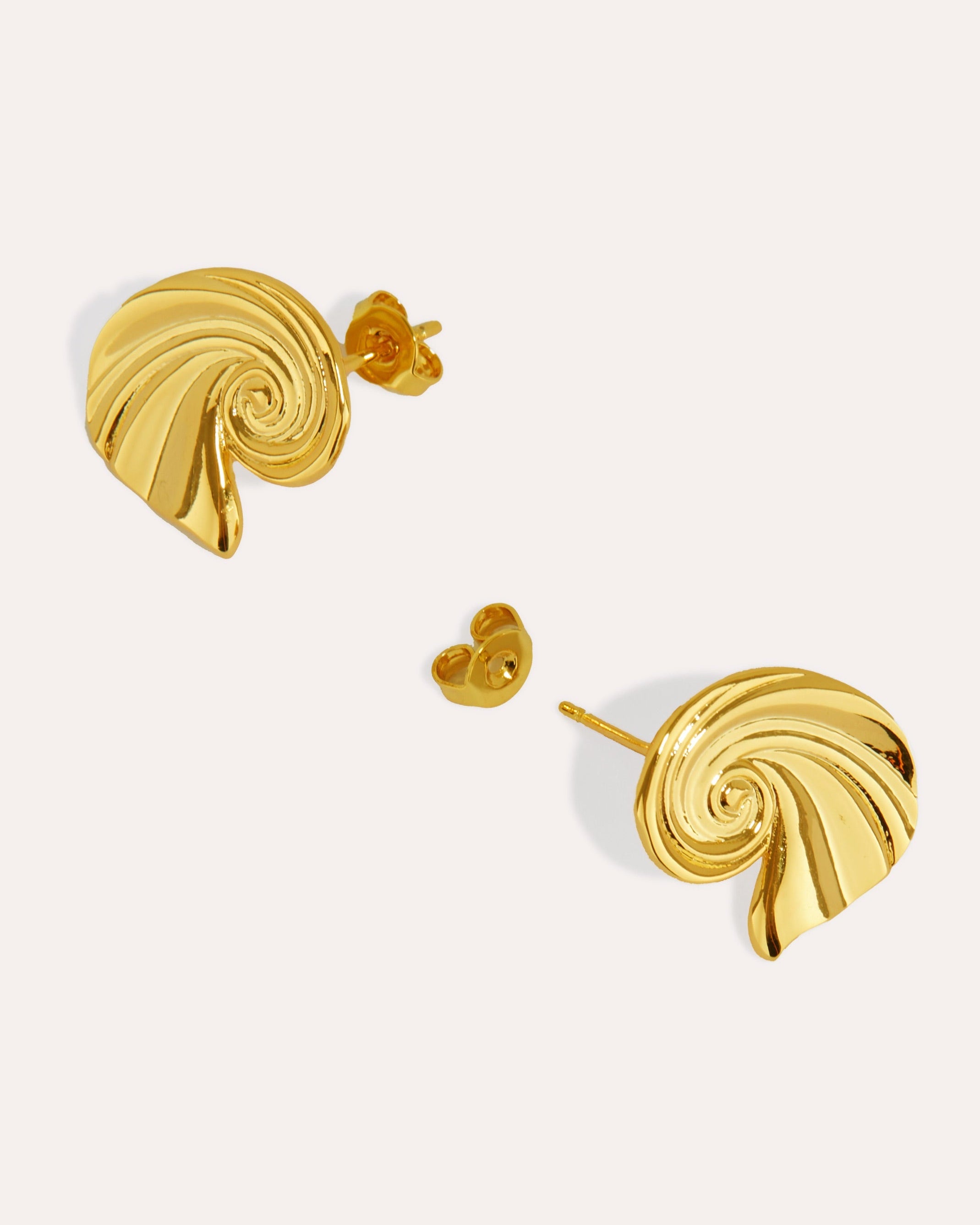 Waterproof Wave Stud Earrings | Sustainable Jewellery by Ottoman Hands