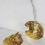 Lorena Gold Statement Stud Earrings