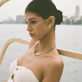 Waterproof Wave Stud Earrings | Sustainable Jewellery by Ottoman Hands
