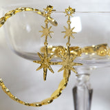 Triple Star Drop Earrings