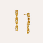 White Topaz Tennis Drop Earrings | Sustainable Jewellery by Ottoman Hands