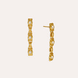 White Topaz Tennis Drop Earrings | Sustainable Jewellery by Ottoman Hands