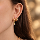 White Topaz Tennis Earring Set