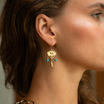 Zahra Turquoise Evil Eye Drop Earrings | Sustainable Jewellery by Ottoman Hands