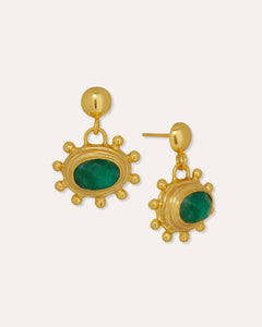 Zand Emerald Drop Earrings | Sustainable Jewellery by Ottoman Hands