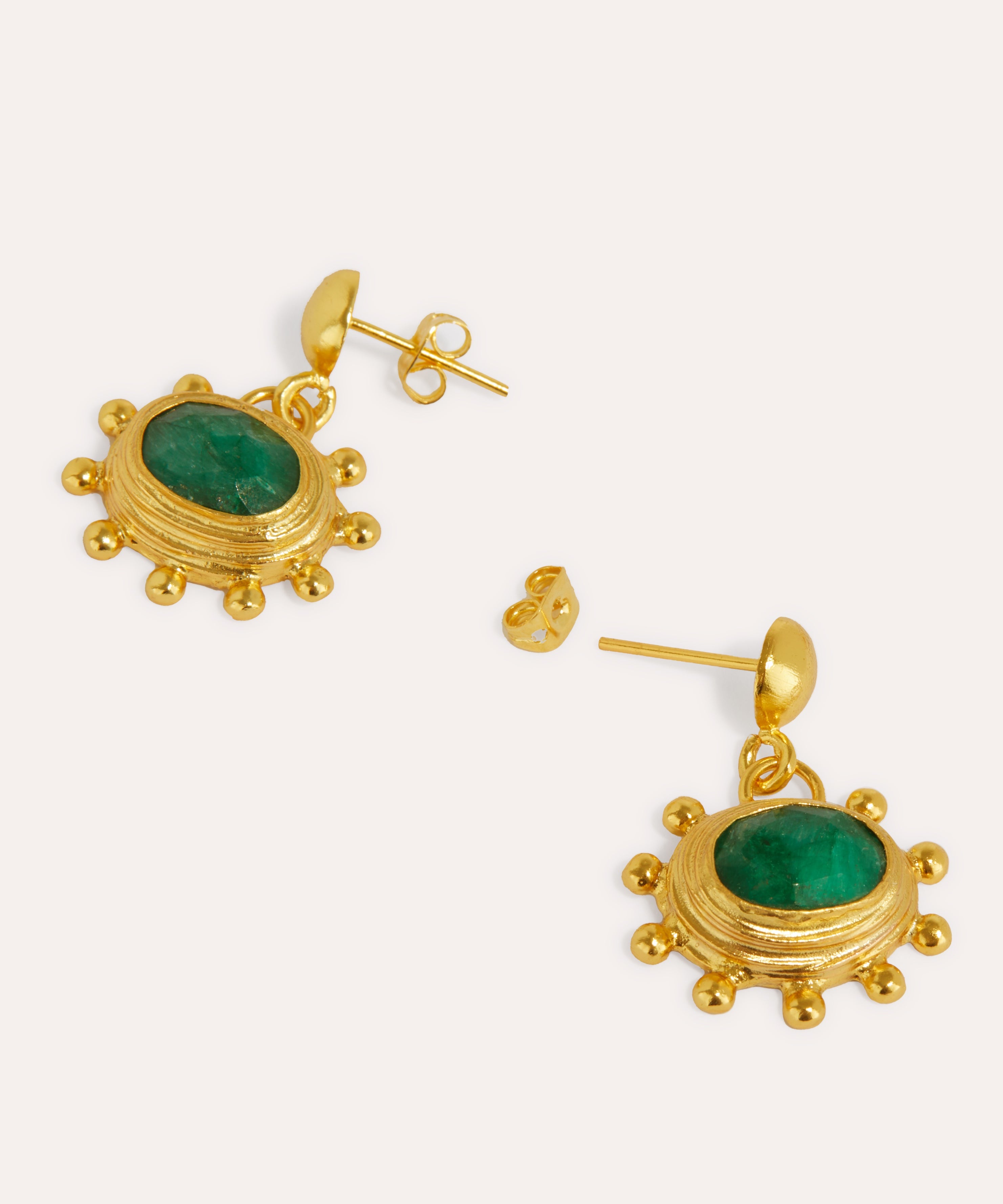 Zand Emerald Drop Earrings | Ottoman Hands Jewellery