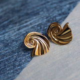 Waterproof Wave Stud Earrings | Sustainable Jewellery by Ottoman Hands
