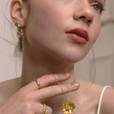 Buttercup Gold Flower Pendant Necklace | Sustainable Jewellery by Ottoman Hands