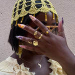 Moon Face Gold Ring | Sustainable Jewellery by Ottoman Hands