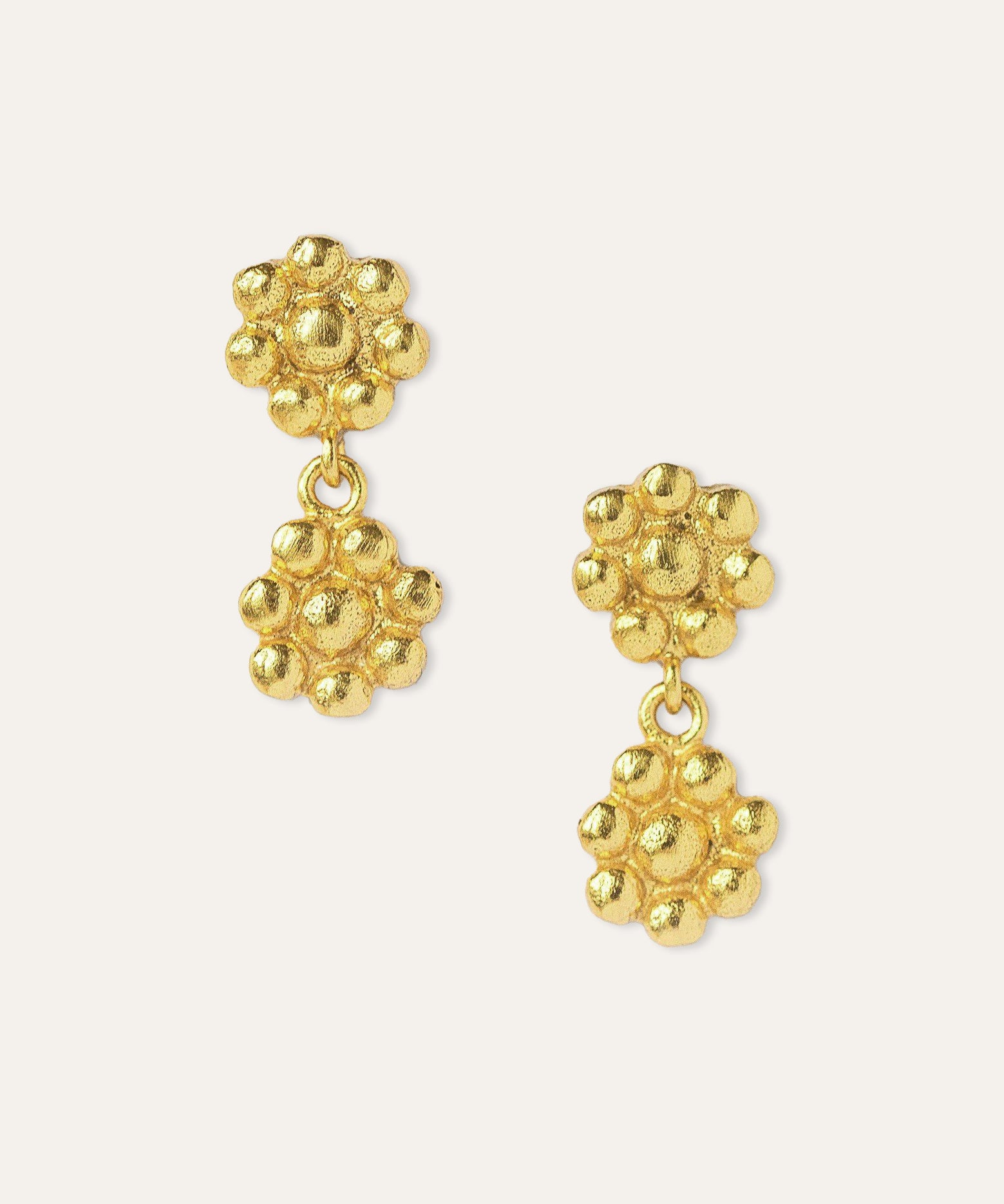Lilia Flower Drop Stud Earrings | Sustainable Jewellery by Ottoman Hands