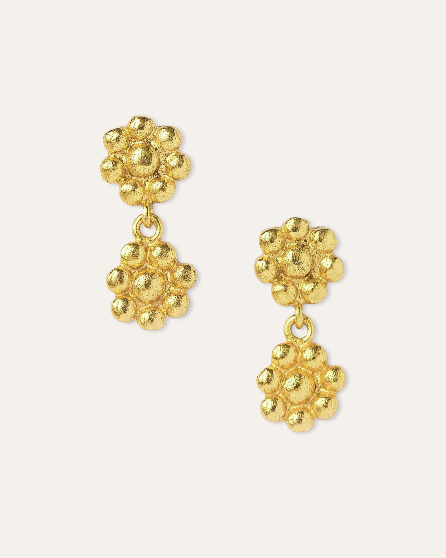 Lilia Flower Drop Stud Earrings | Sustainable Jewellery by Ottoman Hands