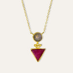 Hydra Labradorite and Ruby Pendant Necklace | Sustainable Jewellery by Ottoman Hands