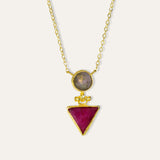 Hydra Labradorite and Ruby Pendant Necklace | Sustainable Jewellery by Ottoman Hands