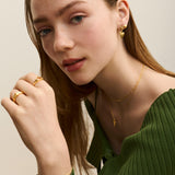 Evil Eye Heart Drop Stud Earrings - Gold | Ottoman Hands
