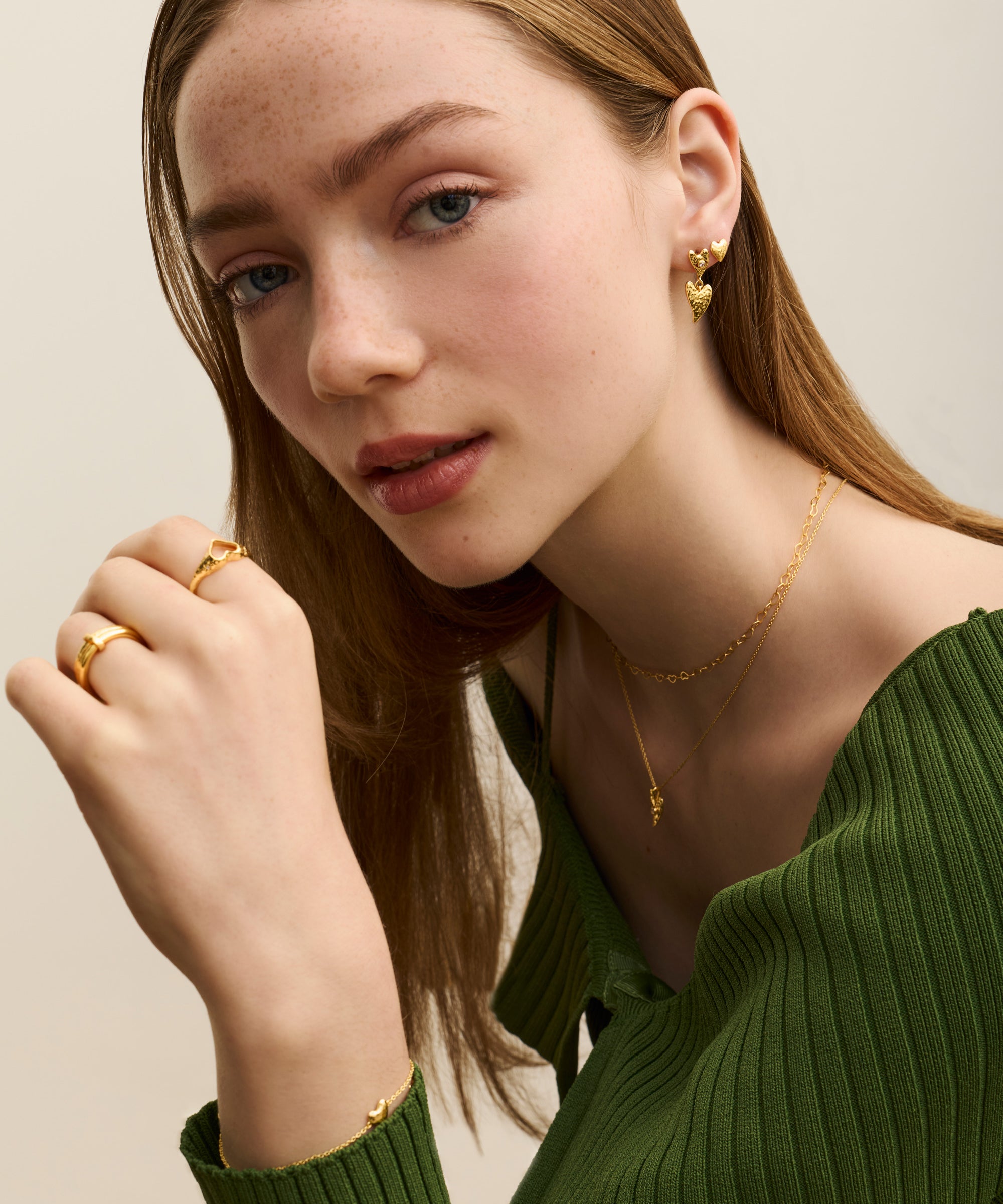 Evil Eye Heart Drop Stud Earrings | Sustainable Jewellery by Ottoman Hands