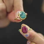 Lucia ruby Cocktail Ring | Ottoman hands