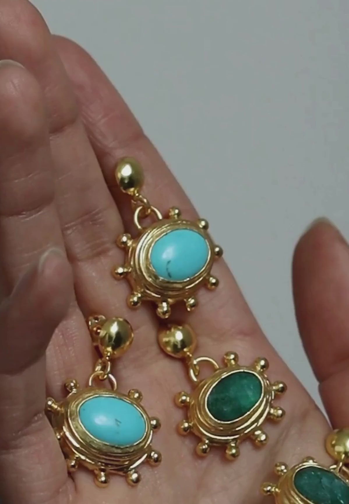 Zand Emerald Drop Earrings