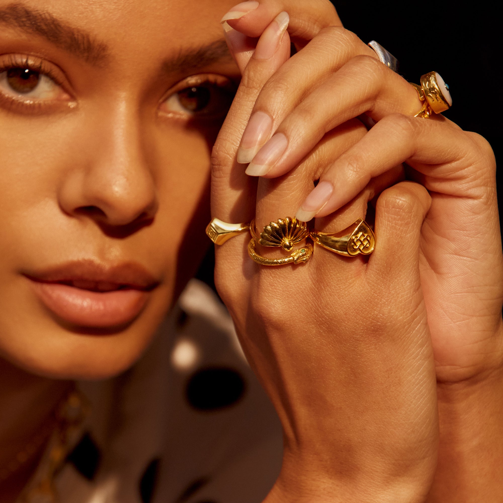 Chantal Gold Stacking Ring | Sustainable Jewellery by Ottoman Hands