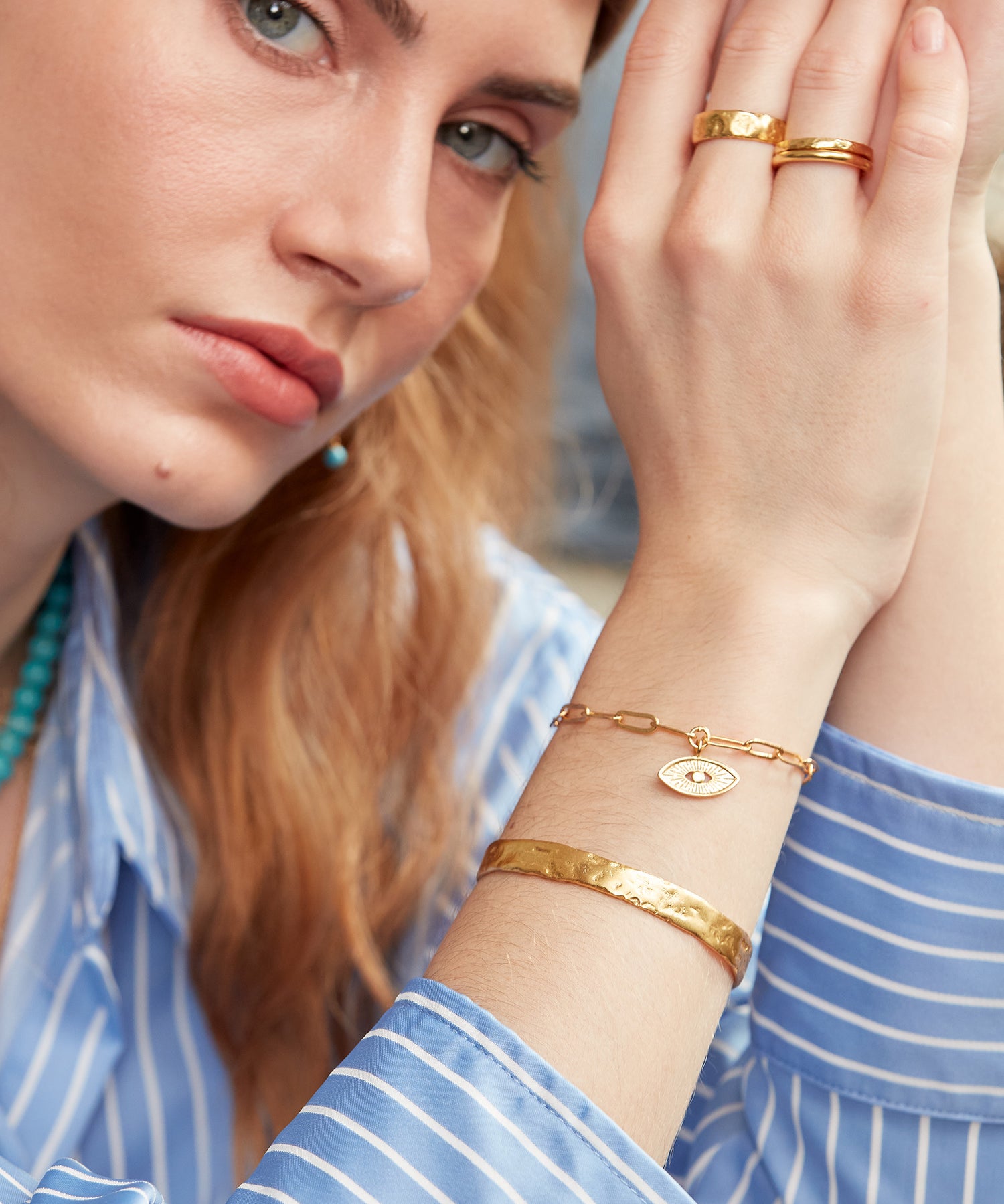 Dela Textured Cuff Bracelet | Sustainable Jewellery by Ottoman Hands