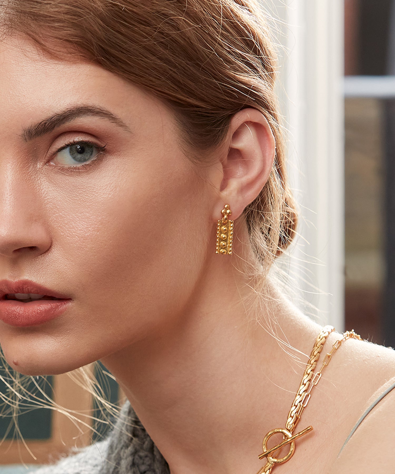 Vida Gold Granulation Stud Earrings | Sustainable Jewellery by Ottoman Hands