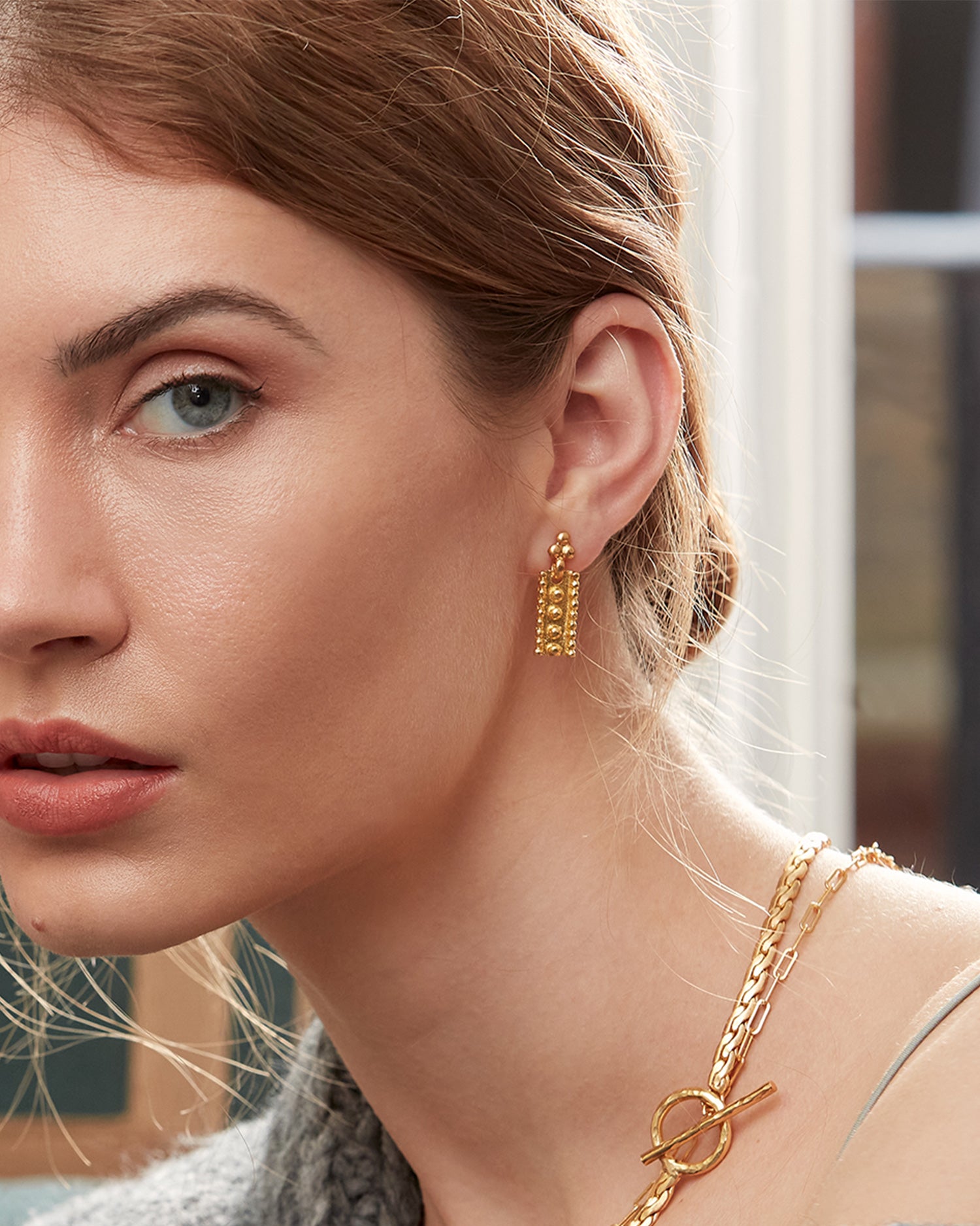 Vida Gold Granulation Stud Earrings | Sustainable Jewellery by Ottoman Hands