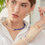 Mila Evil Eye and Pearl Beaded Bracelet | Sustainable Jewellery by Ottoman Hands