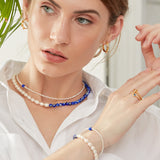 Mila Evil Eye and Pearl Beaded Bracelet | Sustainable Jewellery by Ottoman Hands