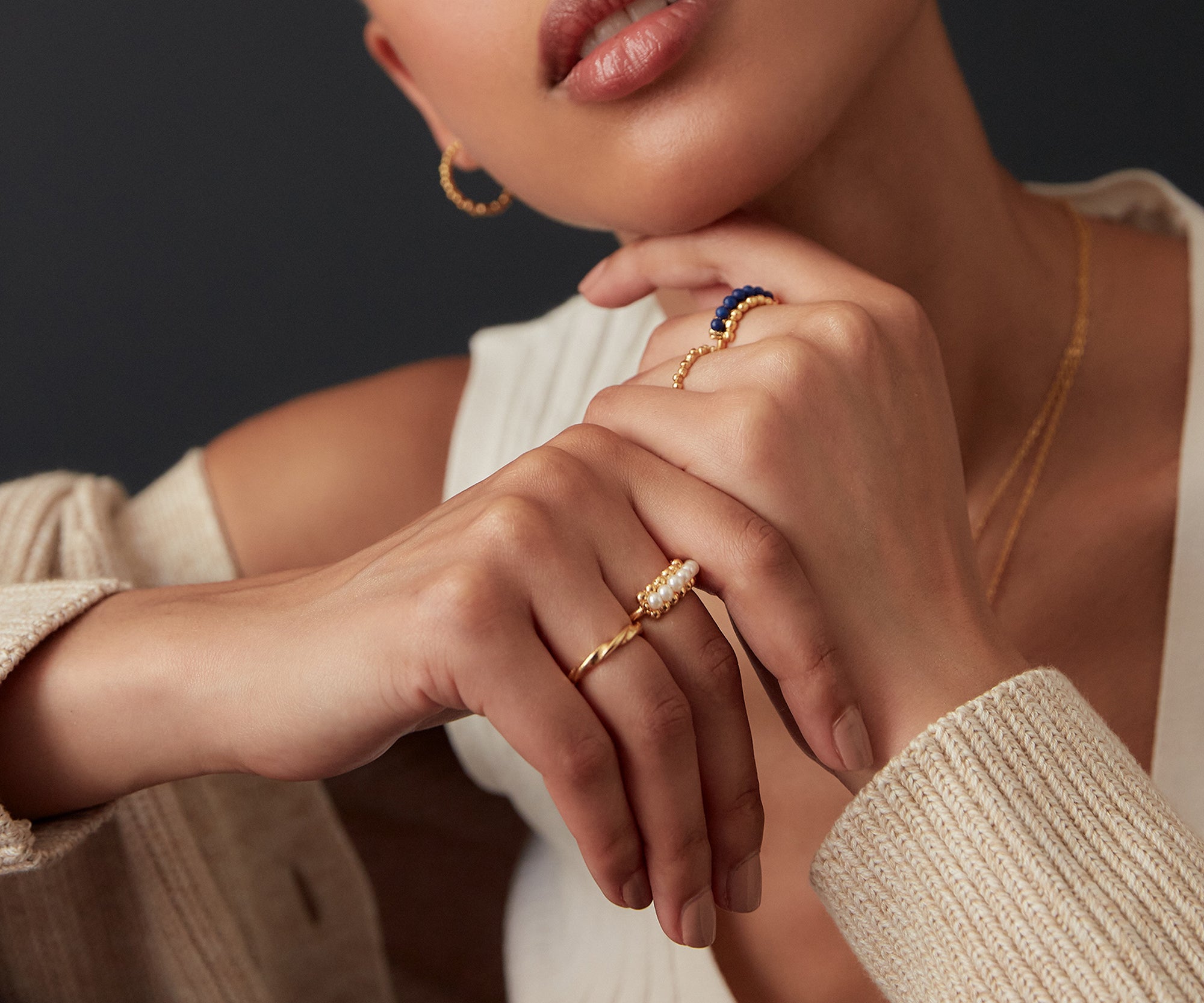 Ottoman Hands Rings Gemstone & Evil Eye Rings Page 2