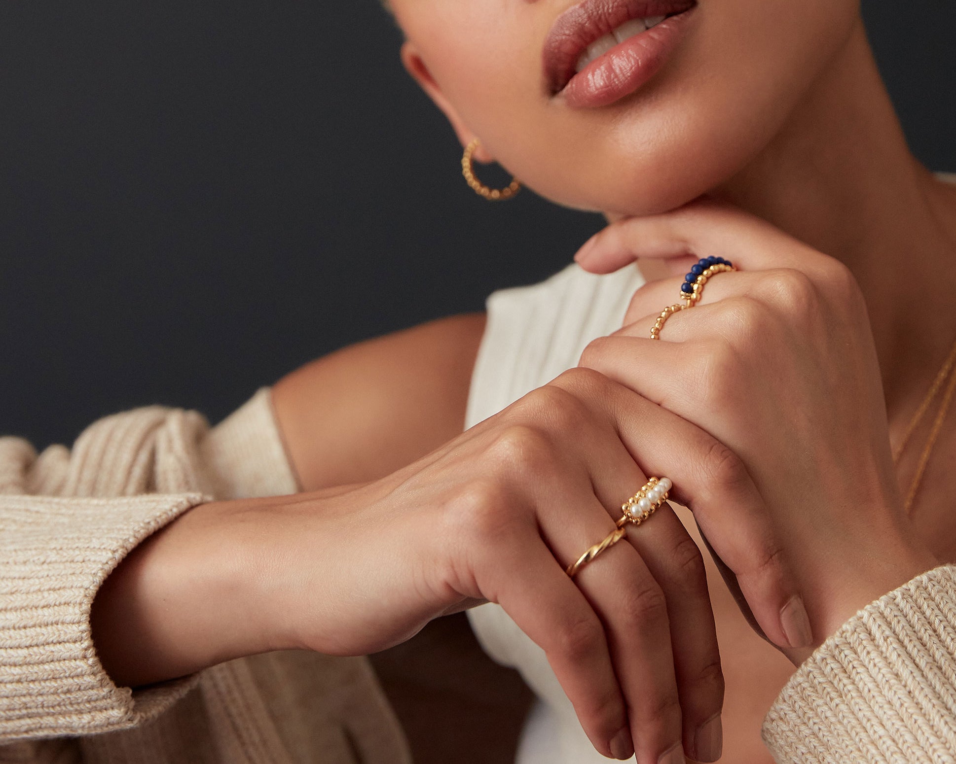 Sabina Gold Stacking Ring | Sustainable Jewellery by Ottoman Hands