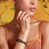 Julia Green Agate Beaded Bracelet | Sustainable Jewellery by Ottoman Hands