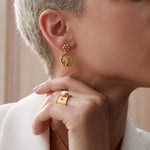 Goddess Demeter Coin Stud Earrings | Sustainable Jewellery by Ottoman Hands